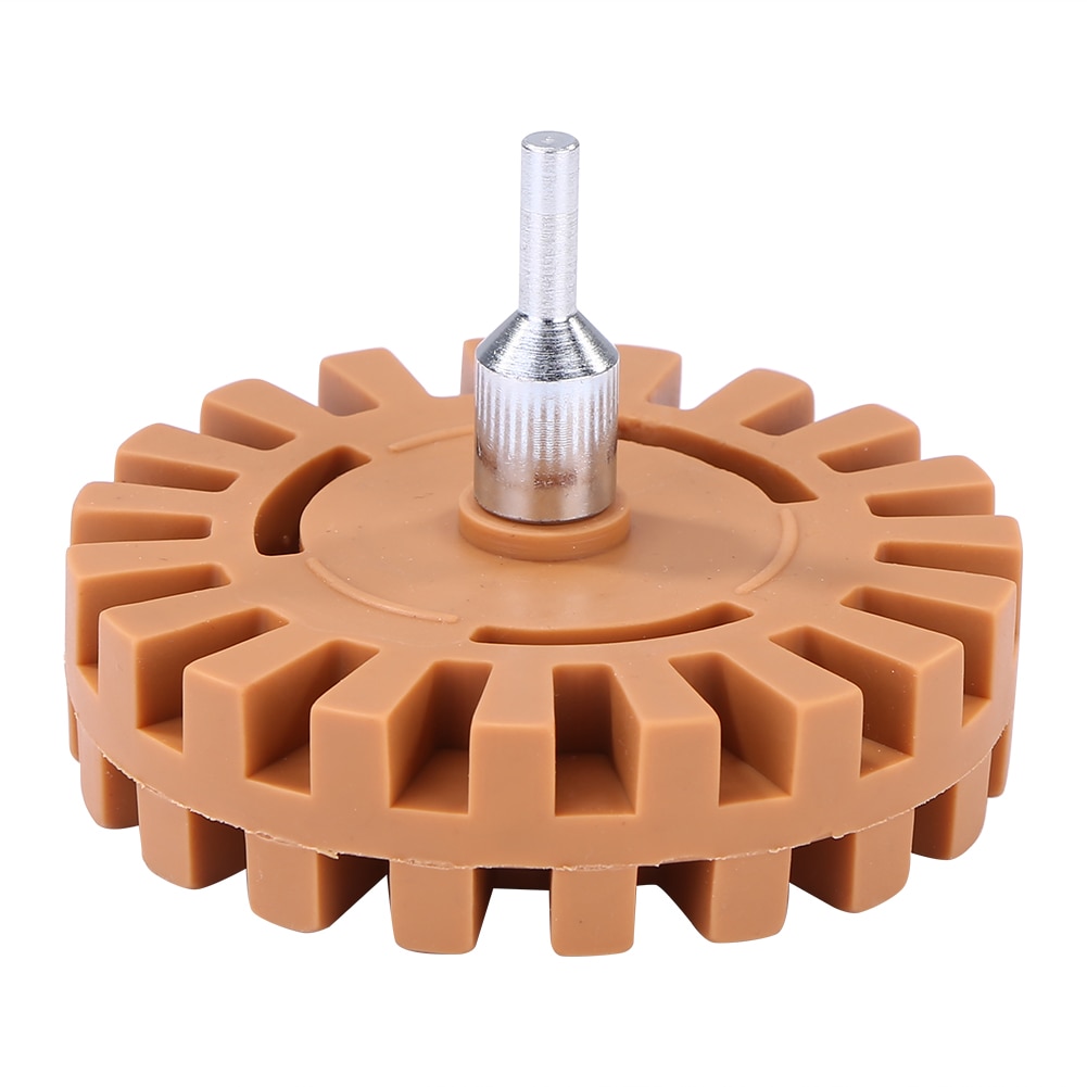4inch 100mm Pneumatic Rubber Eraser Wheel Pad Rubber Decal Eraser Wheel Car Sticker Remover 5/16-24 Teeth Auto Repair Paint Tool