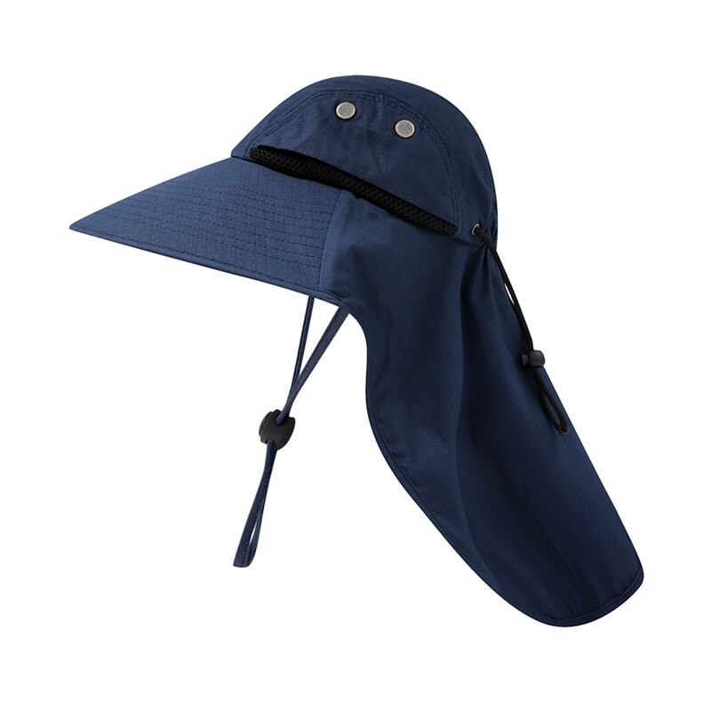 Outdoor vissen Flap Cap Brede Rand Lichtgewicht WaterUV Bescherming Slip Draagbare Hals Cover Zonnehoed Met Kinband