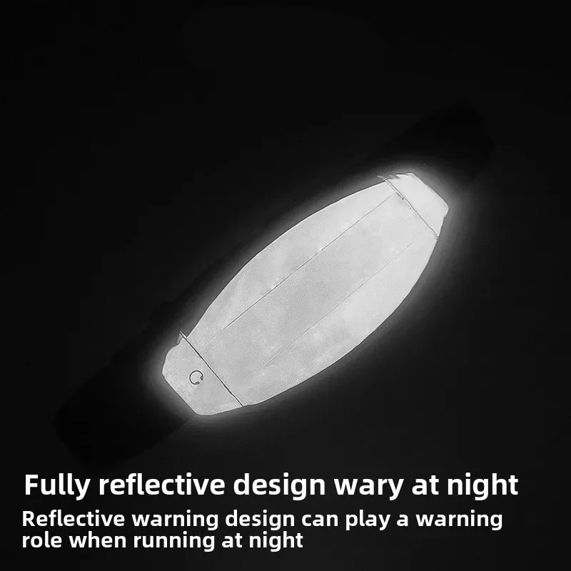 Men Women Outdoor Zipper Running Bags Invisible Close Fitting Refletive Large Capacity Waist Pack Storage Pouch For Phones Cards