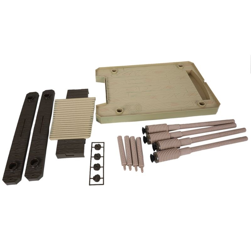 Grande tortue Reptile plate-forme de pilier carré avec échelle de rampe, plastique flottant Durable de