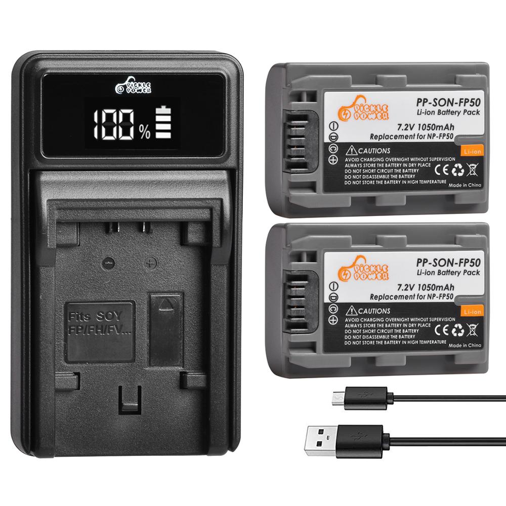NP-FP50 NP FP50 NPFP50 Battery and LED Charger Set for Sony NP-FP30 NP-FP50 NP-FP60 NP-FP70 NP-FP71 NP-FP90 Sony DCR-SX40 SX40R