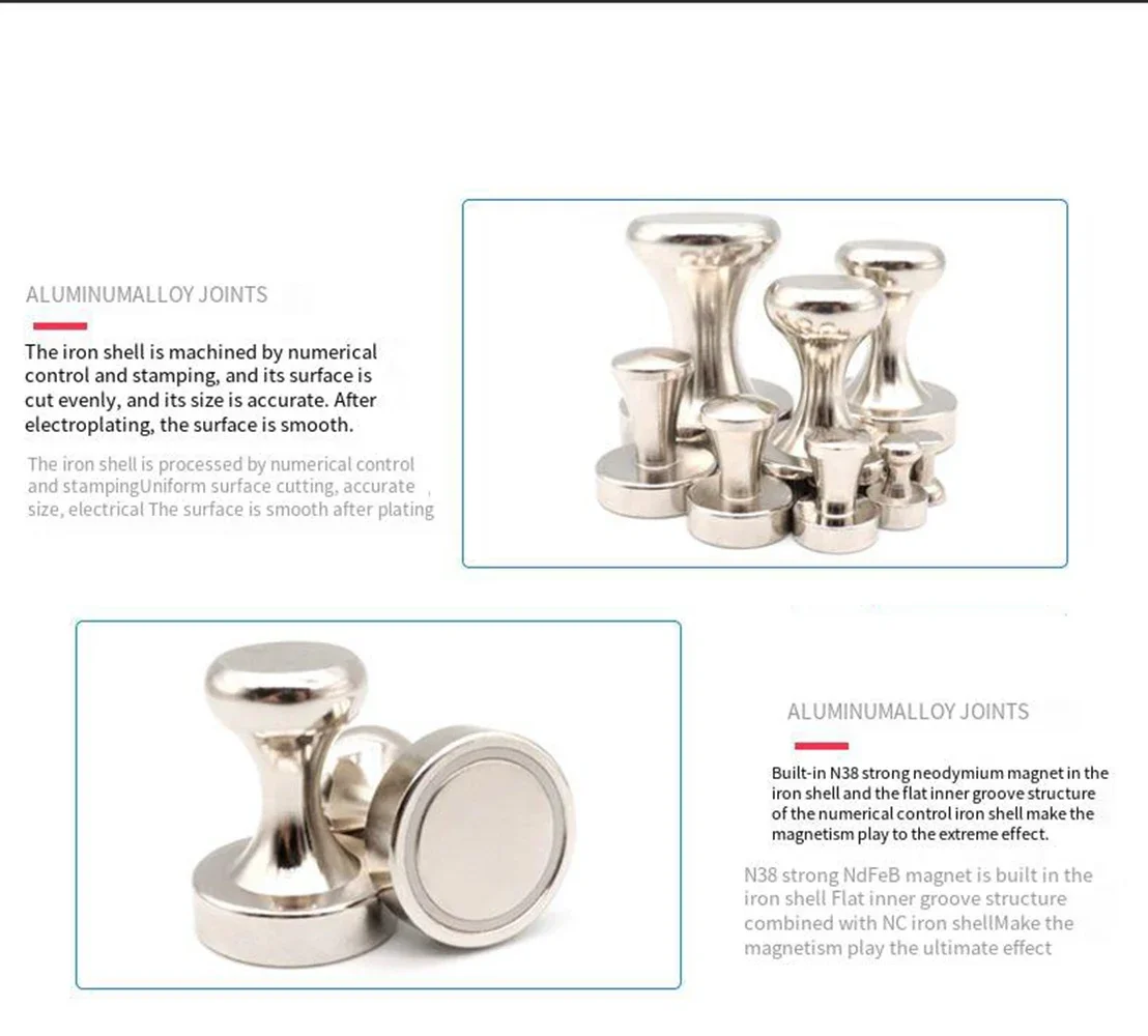 Magneti da frigorifero N45 Puntine magnetiche Puntine magnetiche al neodimio Puntine da disegno magnetiche Ventosa per lavagna Frigo Cucina