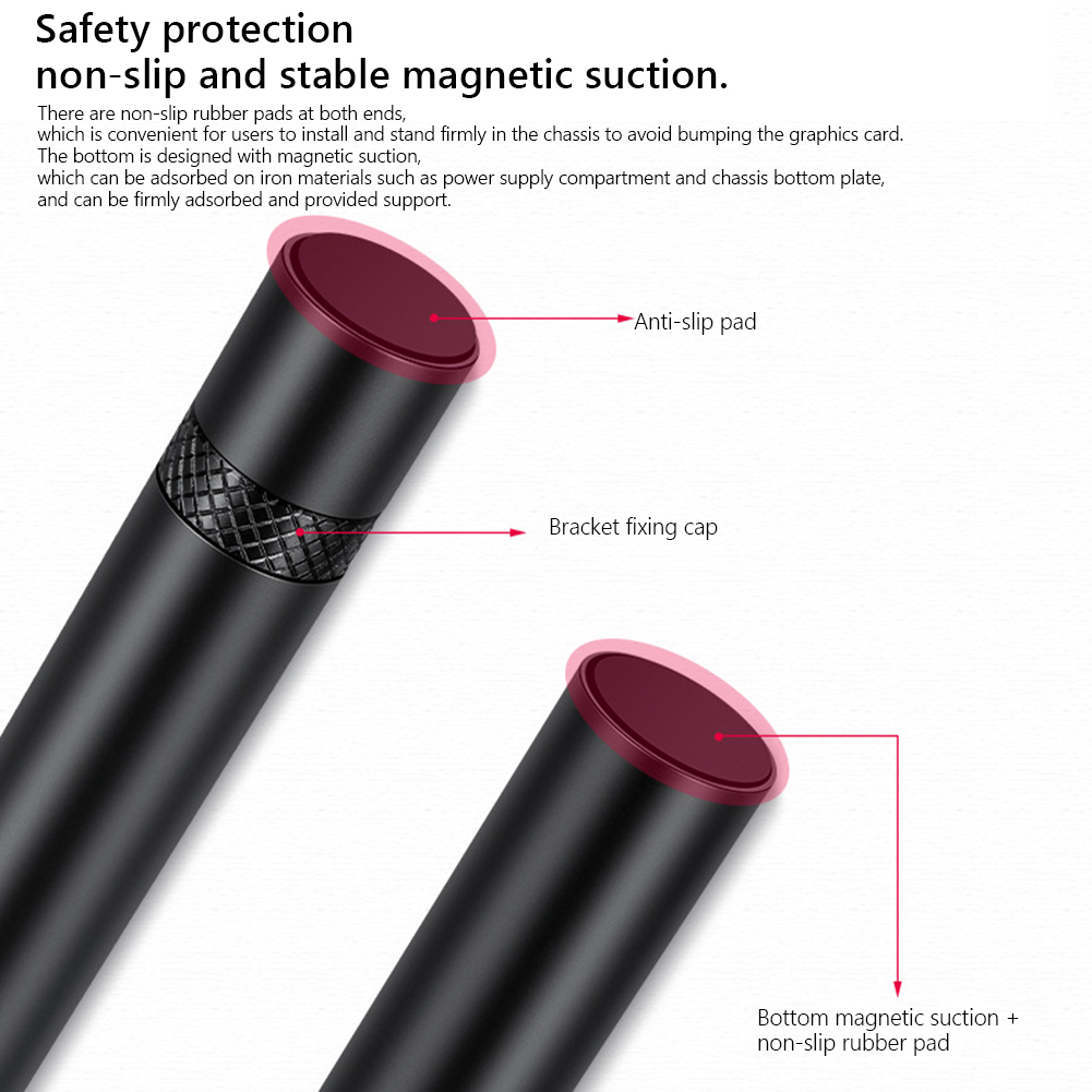 Support Vertical pour carte graphique GPU, vis rotative télescopique réglable en alliage d'aluminium