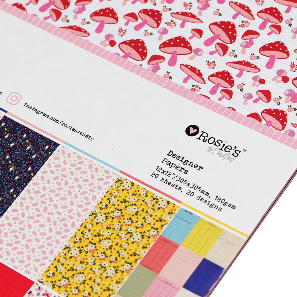 CRZCrafter 12 Inch Scrapbooking Papers 20 Sheets Craft Background Decorative Pattern Paper Pack DIY 305x305mm Acid Free