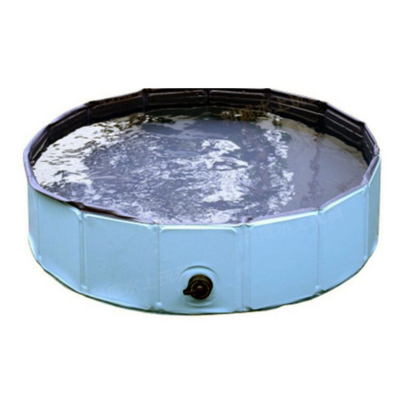 Husdjur pool pvc hopfällbar katt hund bad pool bärbar hund dusch pool utomhus inomhus badkar simhus för yorkshire terrier: Blå 30 x 10cm