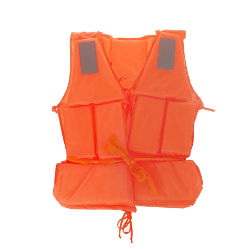 Oranje Volwassenen Foam Beursgang Drifting Zwemmen Reddingsvest Vest Met Fluitje 62KF
