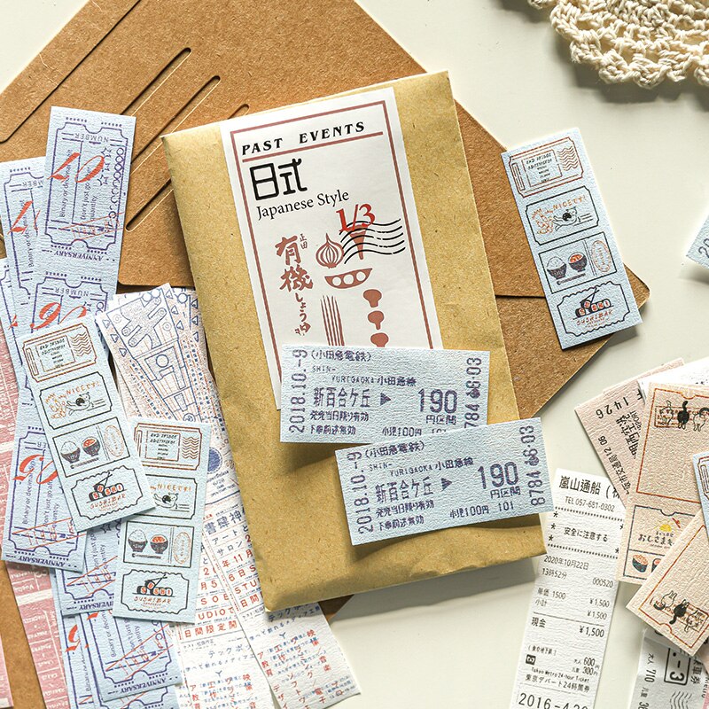 Papel de colección de recibos antiguos Vintage, planificador de papel de fondo decorativo artesanal