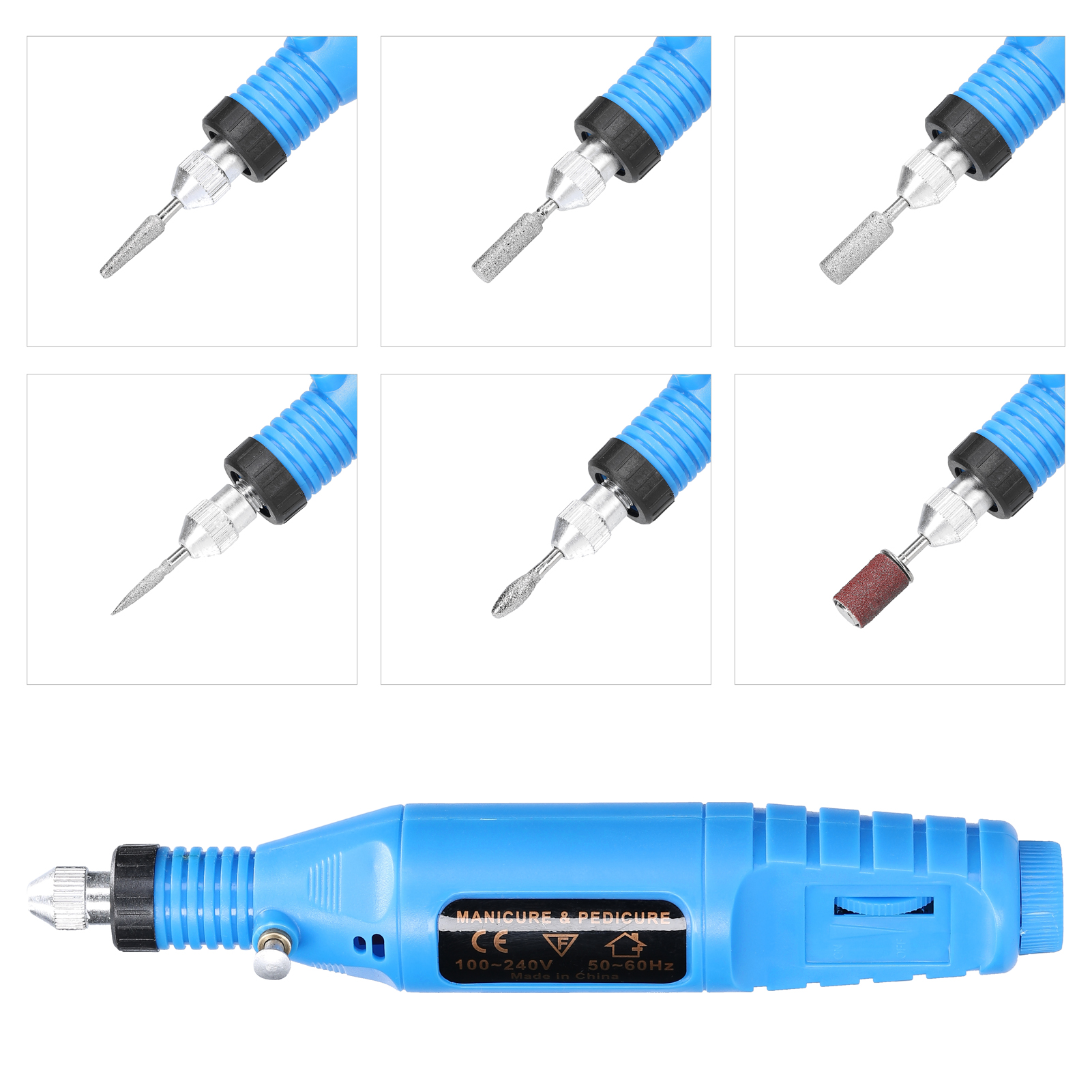 Handheld Mini Electric Grinder Nail Gelatum Removing Tool Polishing Machine Speed Adjustable Grinding Rotary Tool Kit