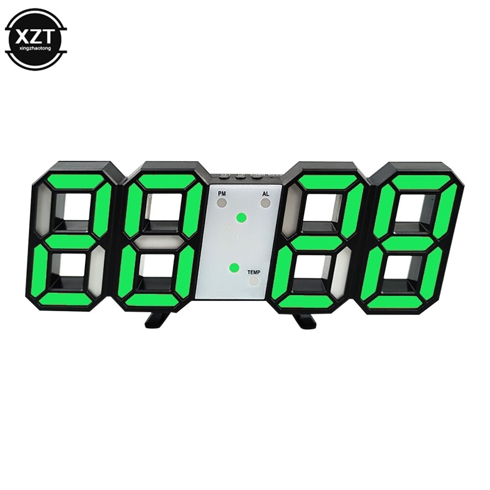 1Pcs LED Digital Alarm Clocks Wall Clocks Hanging Watch Snooze Table Clocks Calendar Thermometer Electronic Clock Digital Clocks: F
