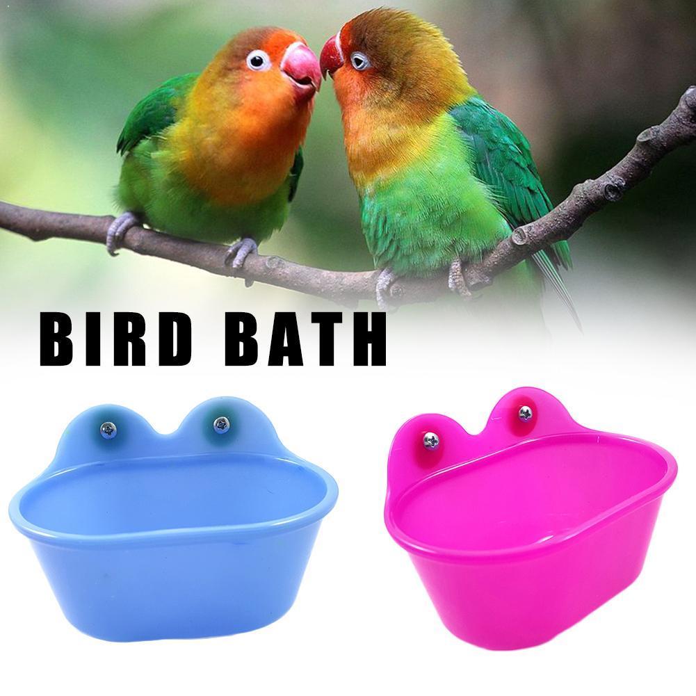 Fugl badekar fugl vand badekar til kæledyr fugl bur parakit papegøjer hængende skål fuglebad