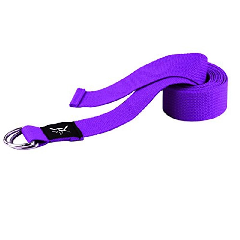 Yoga Stretch Strap Adjustable Sport Yoga Belts D-Ring Fitness Gym Strap Arm Legs Waist Exercise Training Rope Resistance Bands: purple