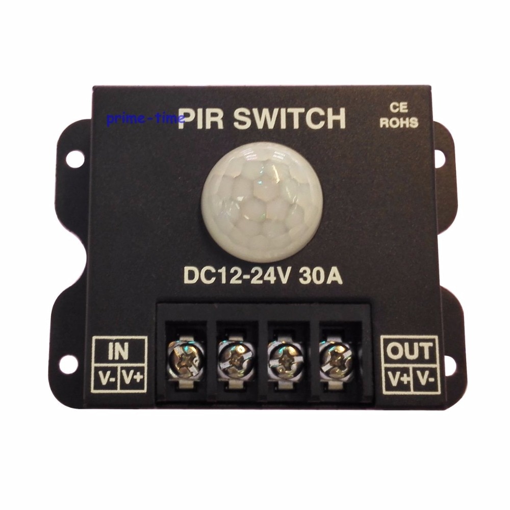 Led PIR controller DC 12 V/24 V 30a Body Infrarood PIR Bewegingssensor Schakelaar Voor LED Light Strip automatische