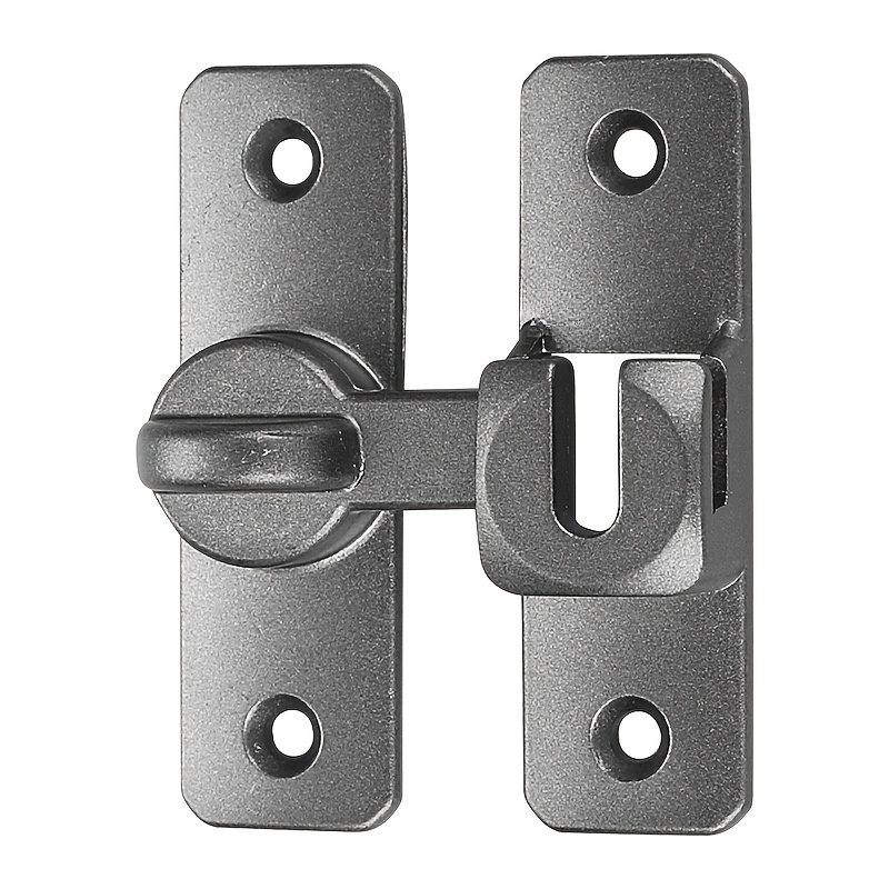 Chiusura per porta Chiusura a scatto universale addensata senza trapano Chiusura per porta di sicurezza antifurto Serratura per armadietto del bagno Chiusura per porta della finestra: Grigio
