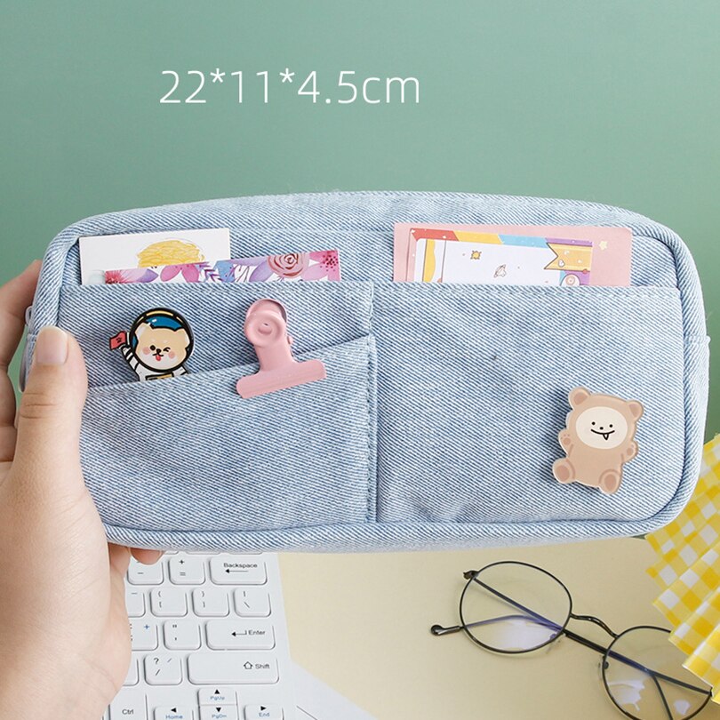 Kawaii Pencil Cases Stationery Pencil Case Large Capacity Pen Case For Girls Retro Trousse Scolaire School Supplies Pencilcase