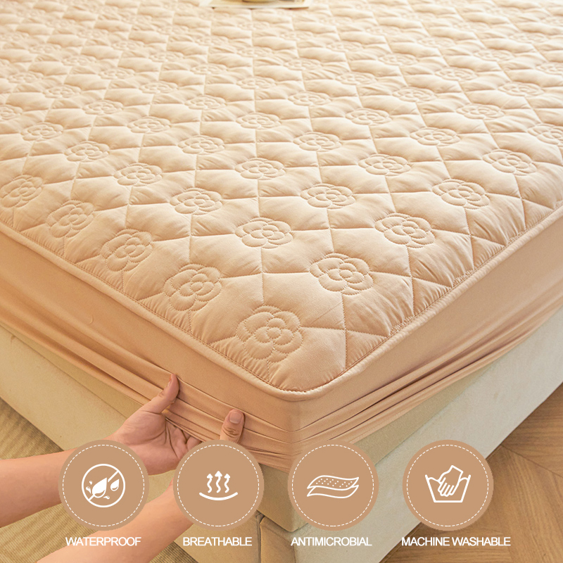Waterproof Mattress Cover - Anti-Mite & Antibacterial Breathable Hypoallergenic Mattress Protector Luxury Comfort Noiseless