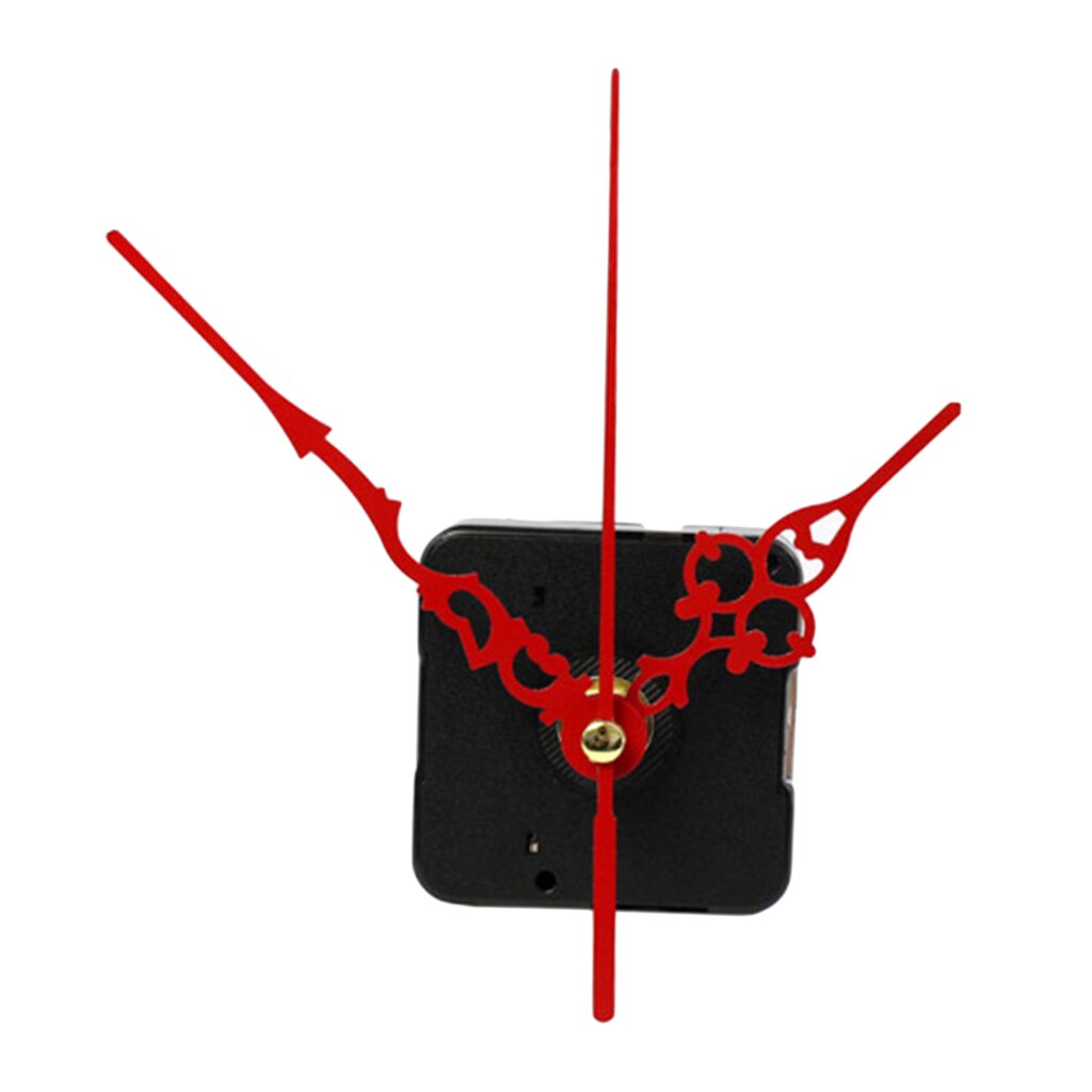 Quartz Clock Movements with Spindle Mechanism Motor Battery Powered Replacement Repair Parts Bedroom Living Room Decorations: Red