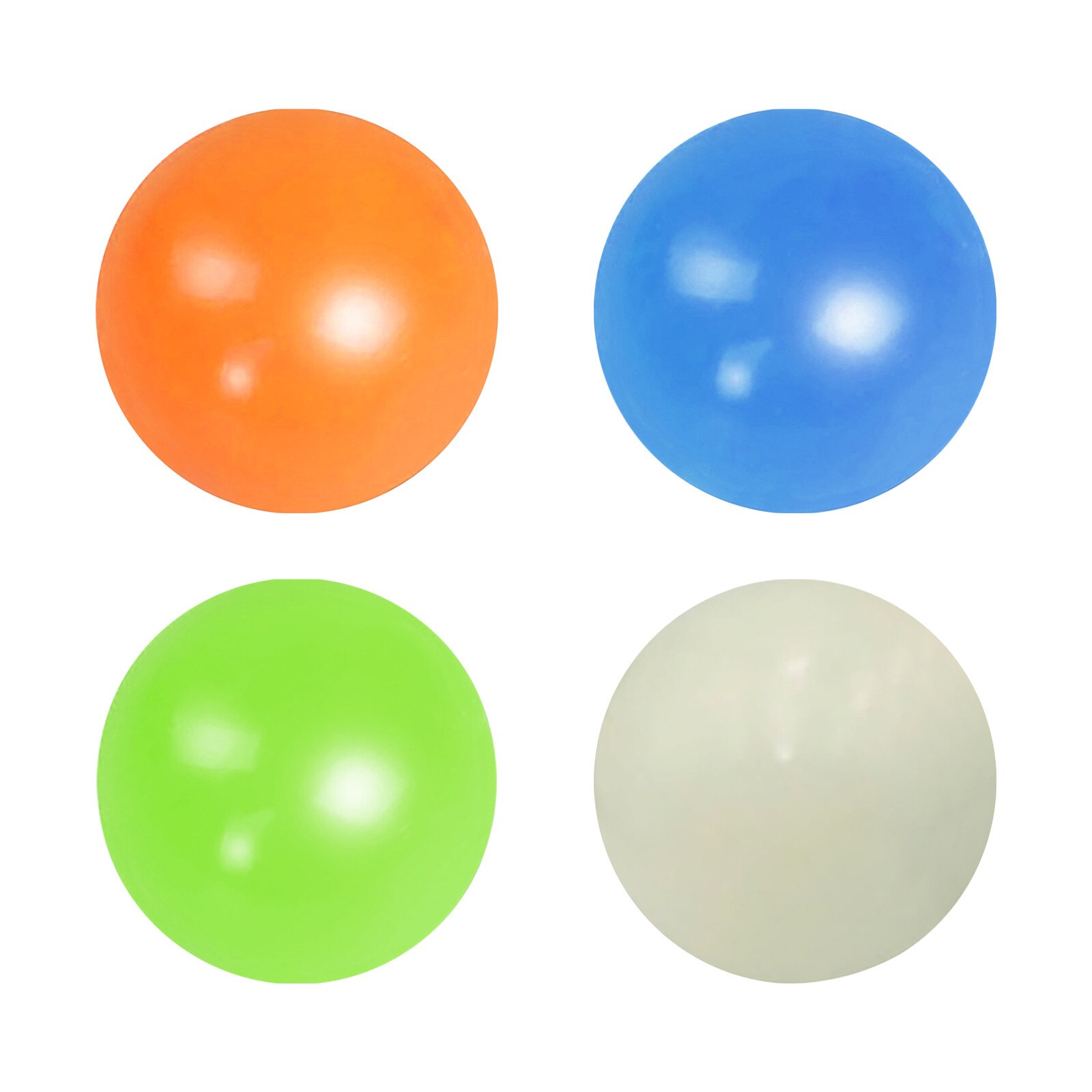 Fluorescent Sticky Wall Ball Sticky Target Ball Decompression Toy Kids Target Ball Stress Ball Decompression Throw Novelty: B