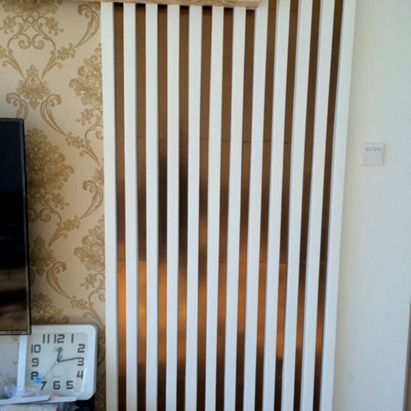 10pcs 20x5CM Strips Mirror Tile Wall Stickers Decals Mosaic Living Room Bathroom Decor DIY Long Wall Mirror Stickers