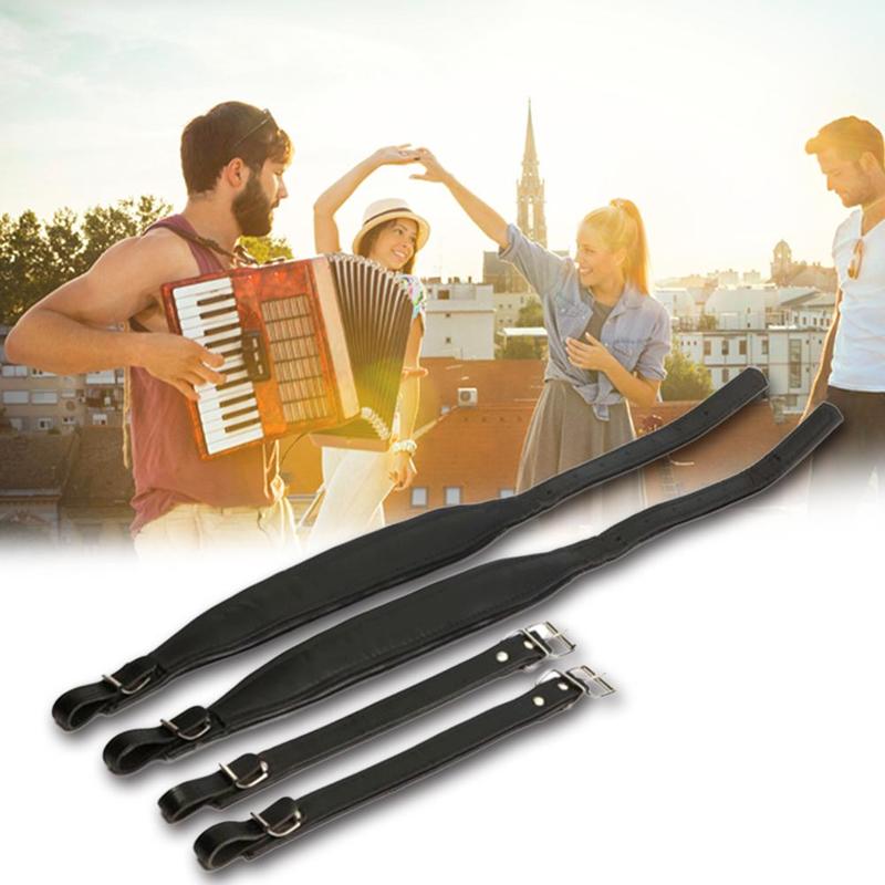Bretelles D'accordéon En Similicuir - Réglables 83-110cm, Couleur Marron - Pour Accordéons 16-120 Basses Harnais Confortable Pour Instrument