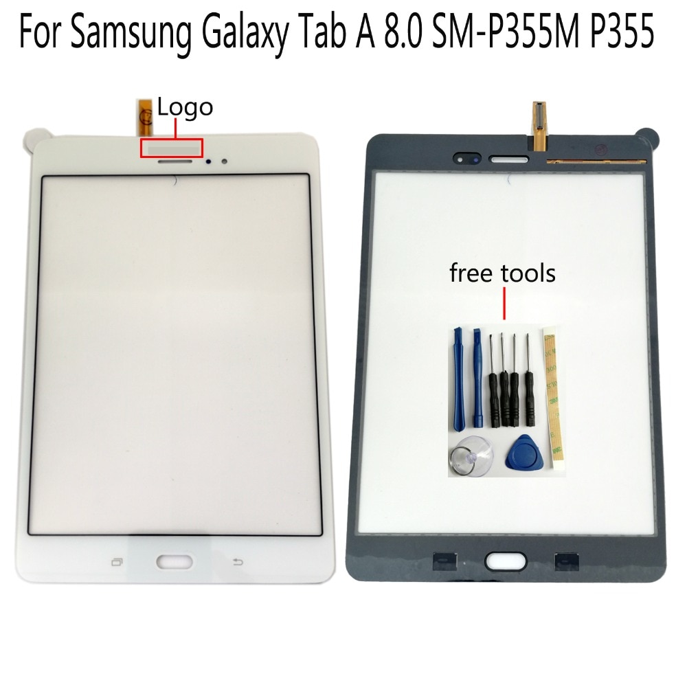 Shyueda 100% Novo Para Samsung Galaxy Tab 8.0 SM-P355M P355C Outer Frente de Vidro da Tela de Toque