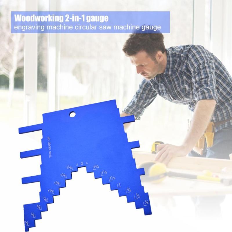 2 in 1 Measuring Circular Ruler Aluminum Engraving Machine Woodworking Saw Gauge Simple and Accurate Depth Adjustment