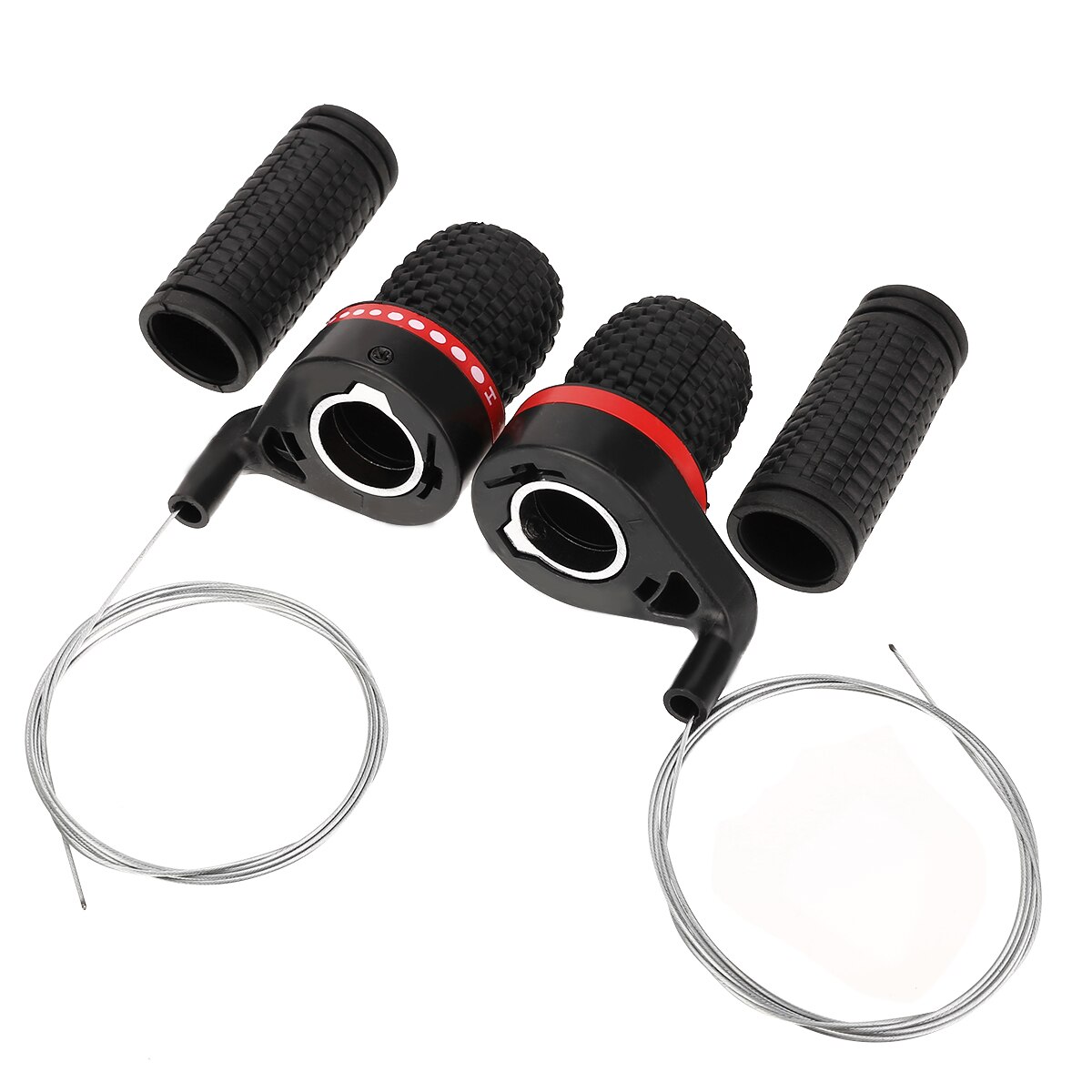 1 Pair Rubber Bicycle Gears Mountain Bike Bicycle Speed Twisted Gear Shifter With Turning Handles Bicycle Accessories
