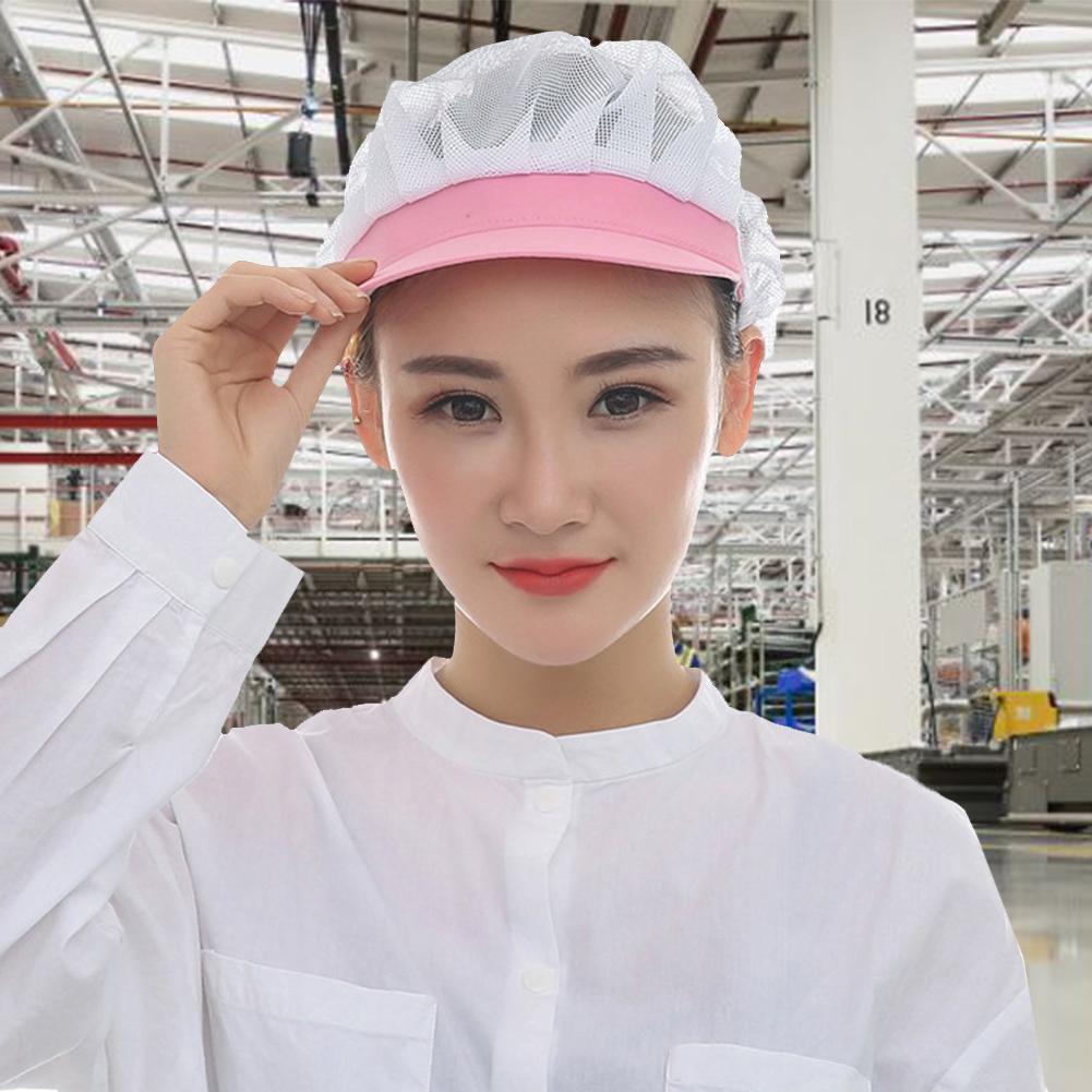 Sommer topphatt kvinnelig uformell meshhatt pustende elastisk lue kvinner støvtett kokkelue til kjøkkenarbeid