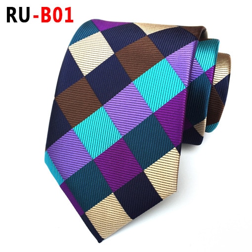 Silk Jacquard 8 cm Plaid Tie Suit Business Tie