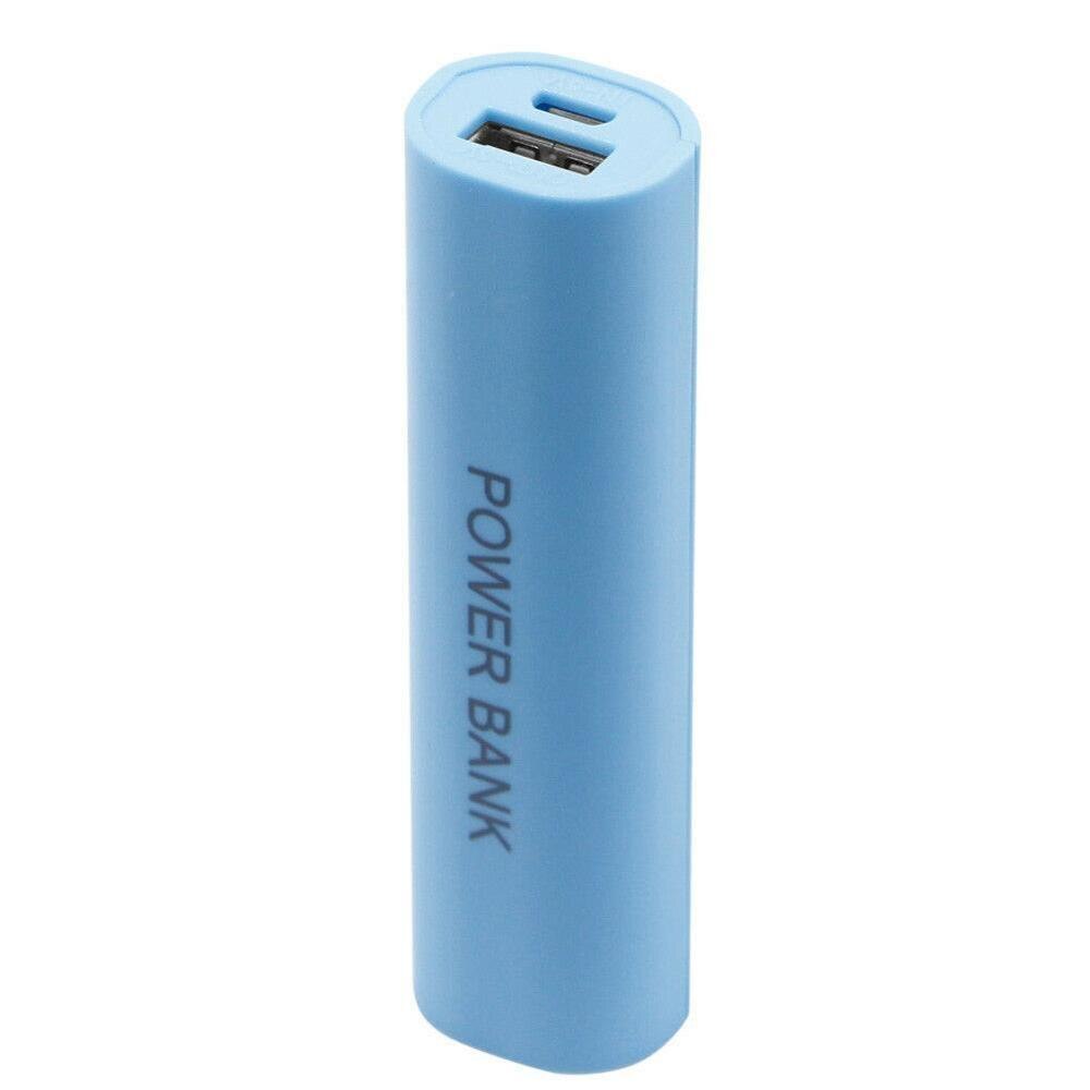 Portable Mobile USB Power Bank Charger Pack Box Battery x For 1 W7N4 Case 18650 C8J3: blue