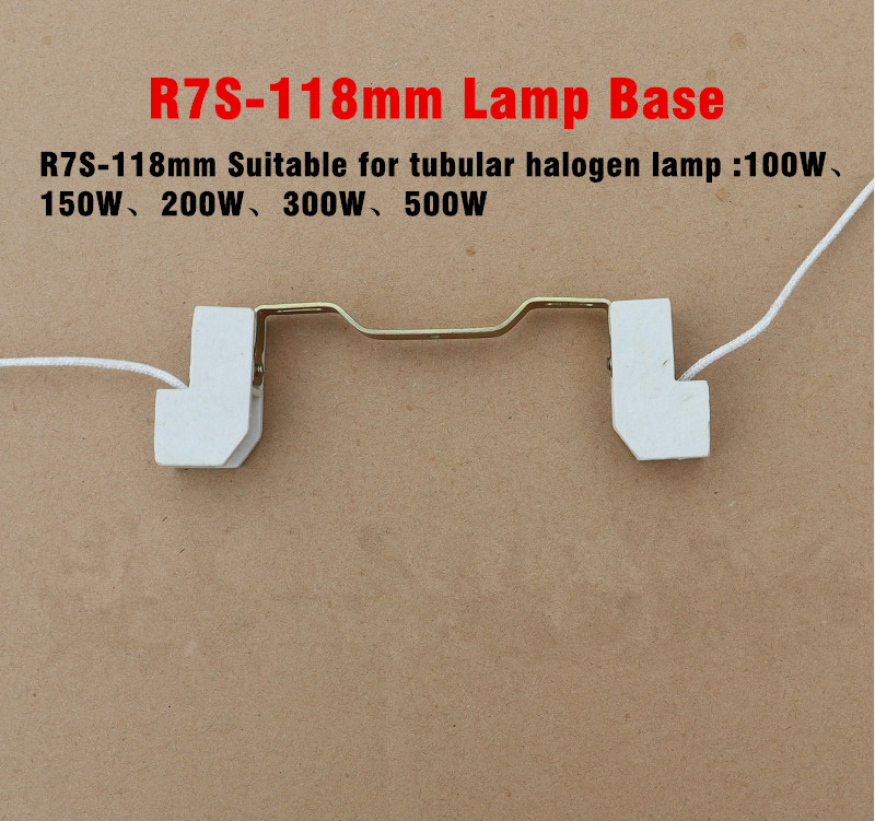78/118/189mm r7s flom halogen lyspære keramisk lampe sokkel holder adapter fatning  r7s lampeholdere scene lys holder  x1 keramikk: R7s-118mm
