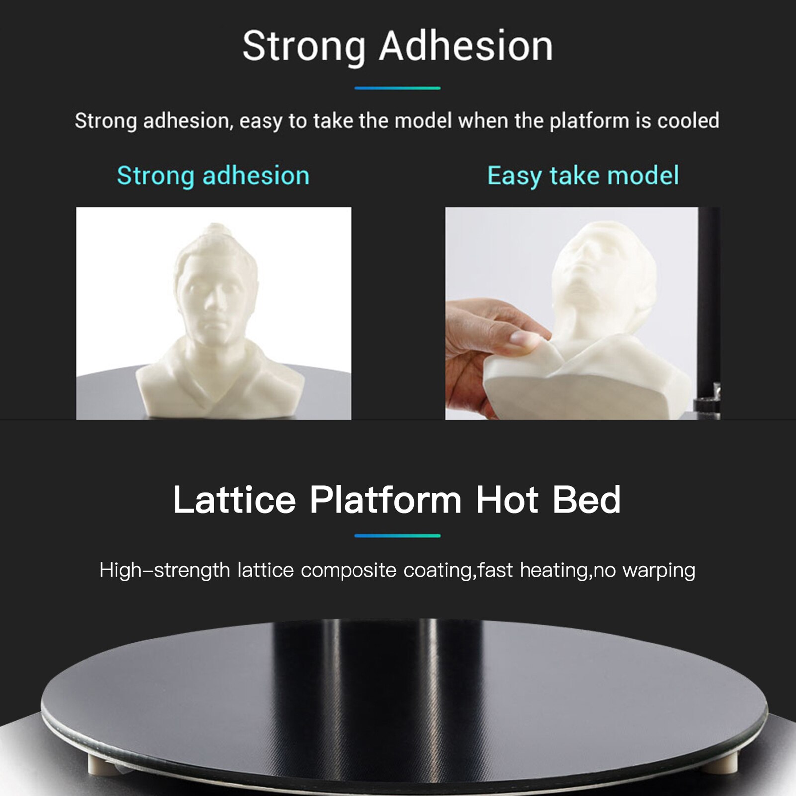 FLSUN Q5 3D Printer Glass Plate Build Surface Coated Lattice Glass Platform Heat Bed Glass Bed 3D Printer Upgraded Parts