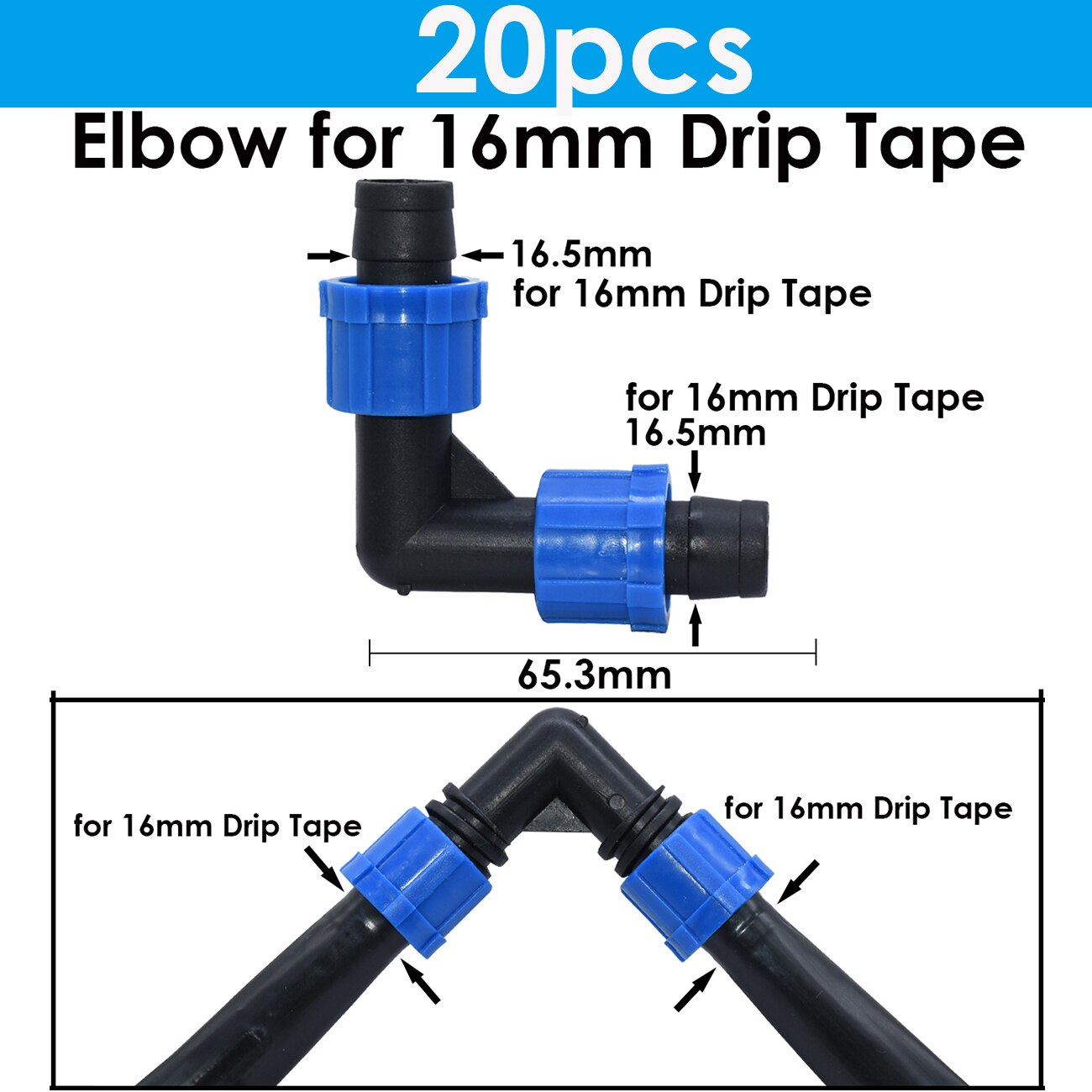 KESLA Garten 16mm 5/8&#39;&#39; Bewässerung Tropf Band Abschaltung Ventil Bewässerung Rohr Schlauch Gelenke Ellenbogen Tee Ende Stecker gewinde sperren Anschluss