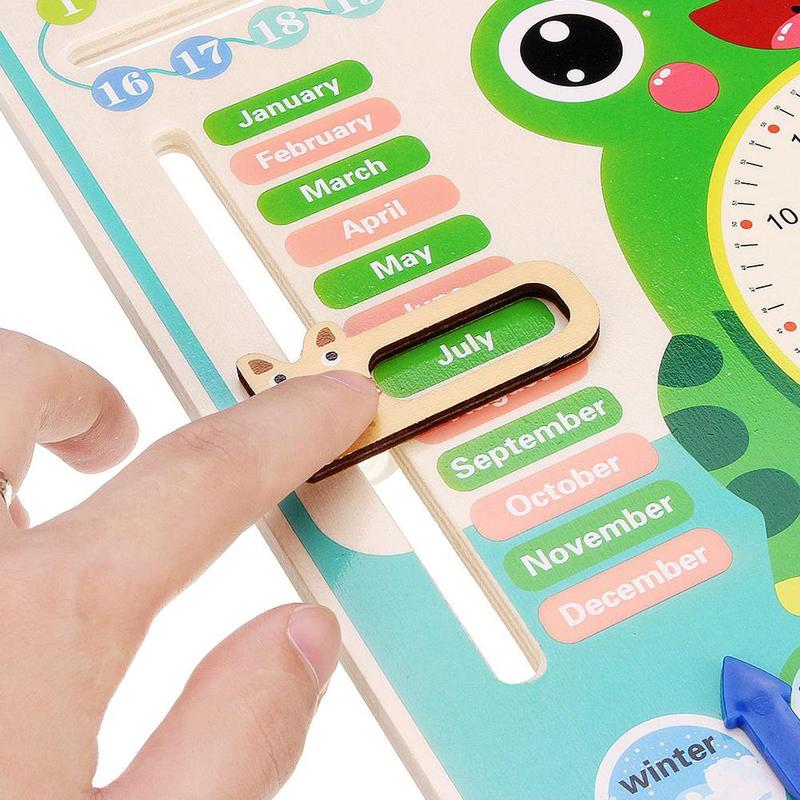 Calendrier météo réveil cognitif enfant apprentissage précoce Puzzle Puzzle jouet bois maternelle école primaire