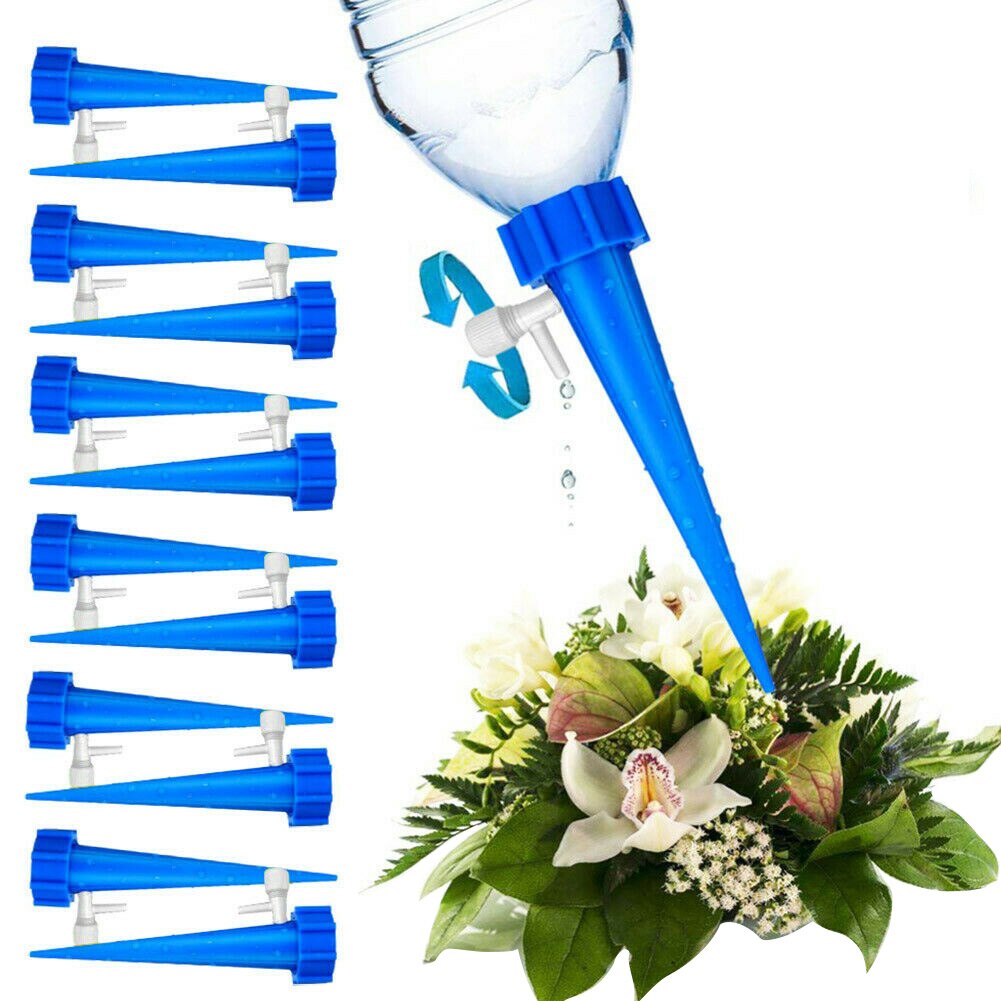 Bequem 12Stck Anlage Wasser Trichter Blumen Tropfen Spikes Automatisch Bewässerung Werkzeuge VA88: Blau