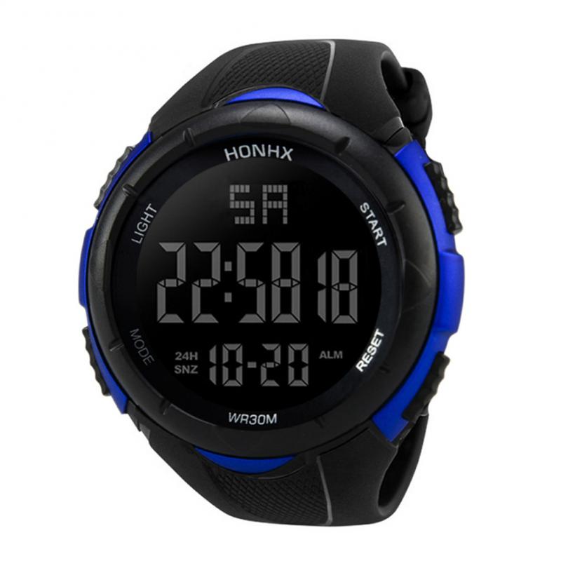 Reloj Digital deportivo para hombre, pulsera de silicona con banda de goma y fecha, LED, Digital, Multicolor, novedad de