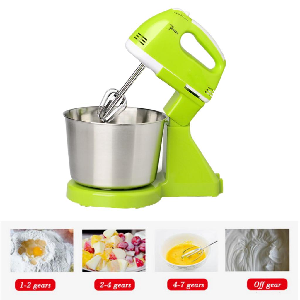 Elektrische Hand Mixer 7-Speed Mini Met Emmer Stand Mixer Voor Bakken Taart