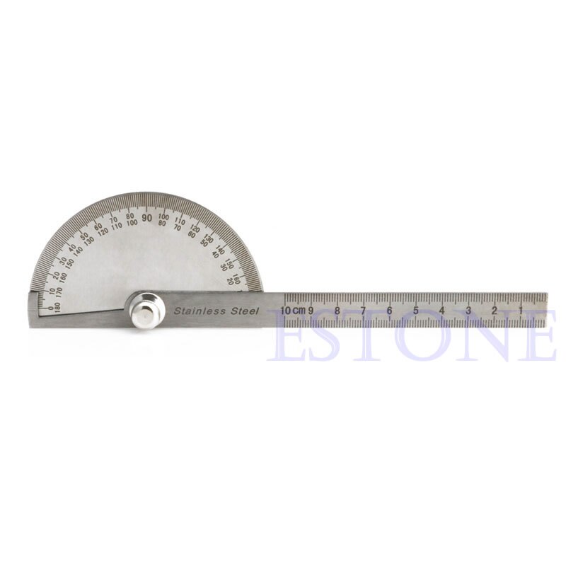 Stainless Steel Protractor Angle Finder Arm Measuring Ruler Tool 180 Degree