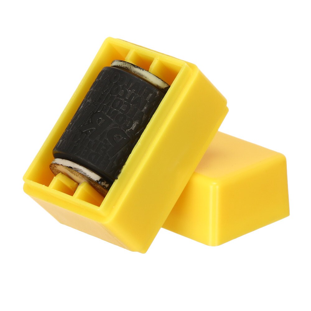 Mini Roller Stamp Portable 2 in 1Identity Cover Eliminator Messy Code Privacy Blackout Theft Protection Self-Inking: A yellow