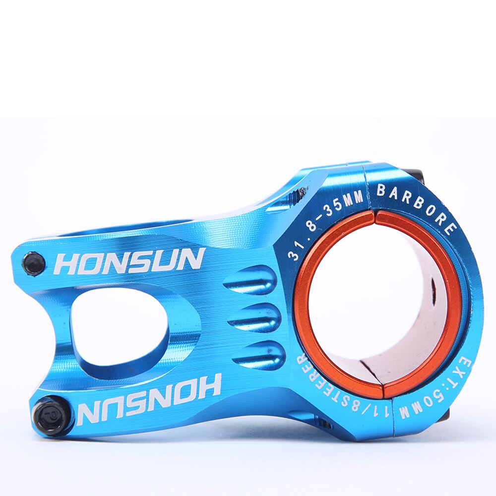 PRoHONSUN 31.8 * 28.6 * 50MM Zero Degree Mountain Bicycle HandlebarStem 5 Color AM XC MTB DH Bicicleta montanha Bike Stem Alloy: Blue