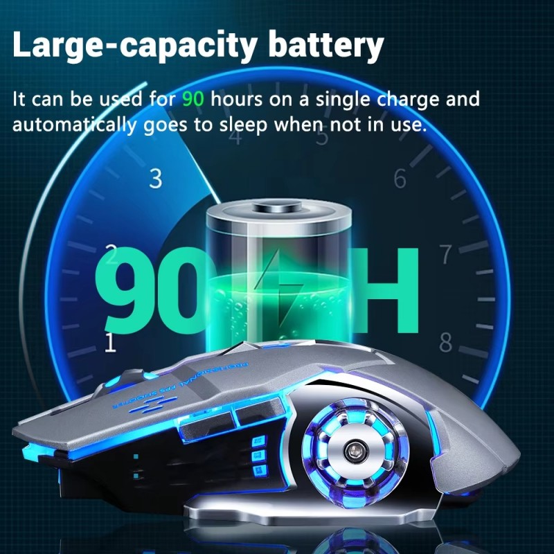 Xiaomi Wiederaufladbare Drahtlose Maus Spielen Computer Stille Bluetooth Maus 2,4G USB Mechanische Hintergrundbeleuchtung PC Gamer Maus Computer