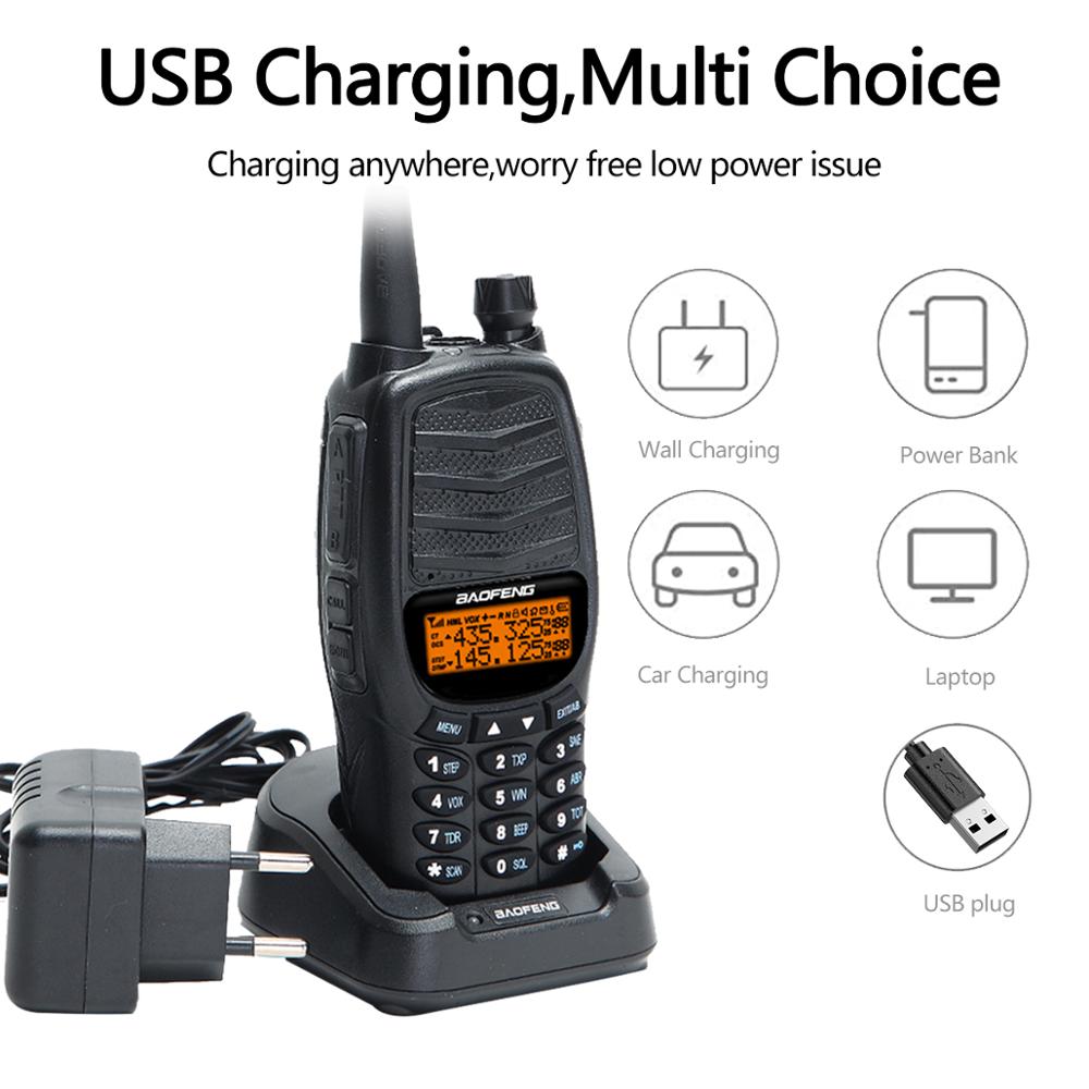 BaoFeng – walkie-talkie Portable 10W UV-X10 mAh 2-PTT double bande VHF UHF chargeur USB, émetteur-récepteur Radio CB 8800 UV-5R