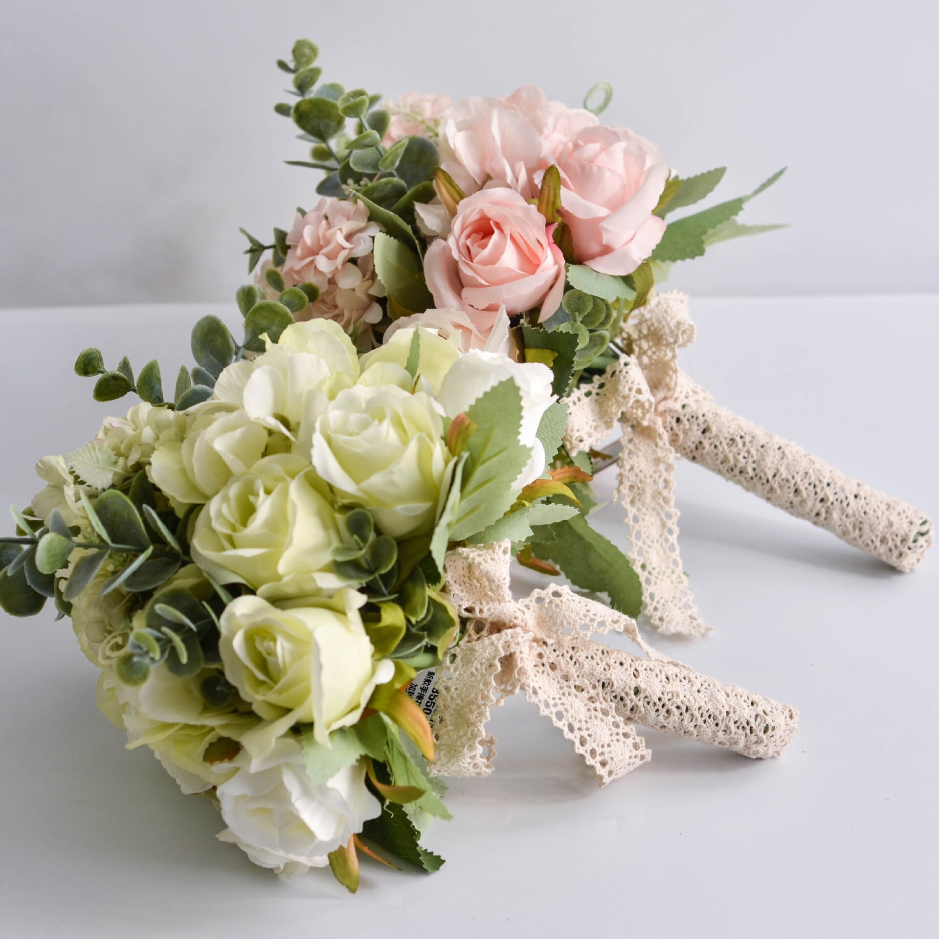 Ramo de flores para boda, accesorios de boda, pequeños ramos de novia, rosas de seda para damas de honor, decoración del hogar