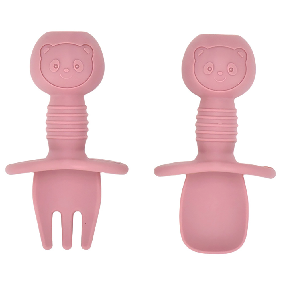Siliconen Kinderen Plaat Baby Bestek Set Bpa Gratis Kids Servies Doseren Kom Peuter Servies Sectionele Voedsel Kom: Bean Paste Pink