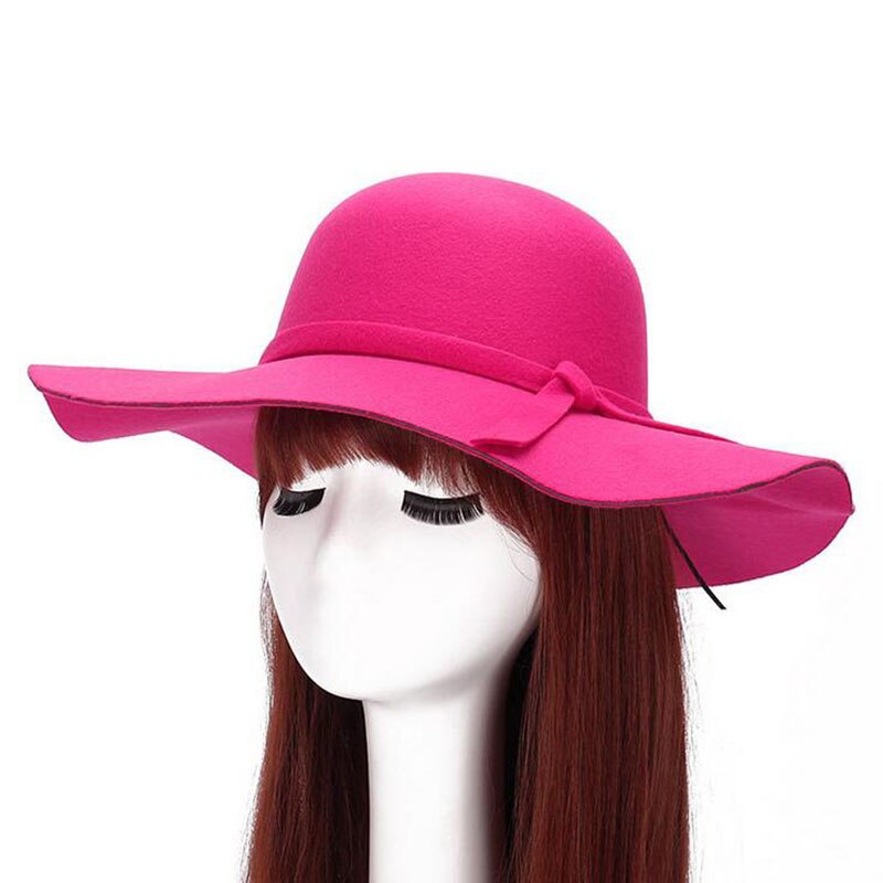 Sombrero de ala ancha para mujer, sunora fedora de bolos para adultos, retro, Chapeu, Sombrero, placa flexible de lana de imitación, gorila,