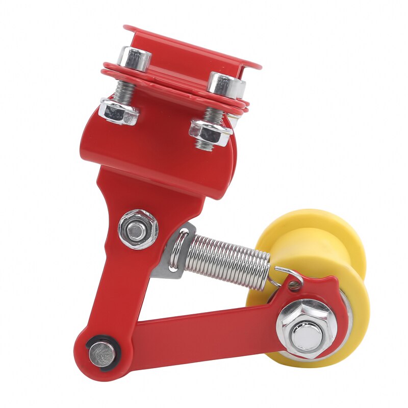 Universal Adjust Chain Tensioner Bolt Roller Motorcycle Modified Durable Modification Accessories Chain Automatic Regulator: red