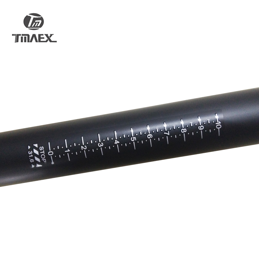 TMAEX Zwart Matte Mountain & Road Full Carbon Fibre Fiets zadelpen carbon fiets zadelpen MTB fietsonderdelen 27.2/30.8 /31.6*350/400mm