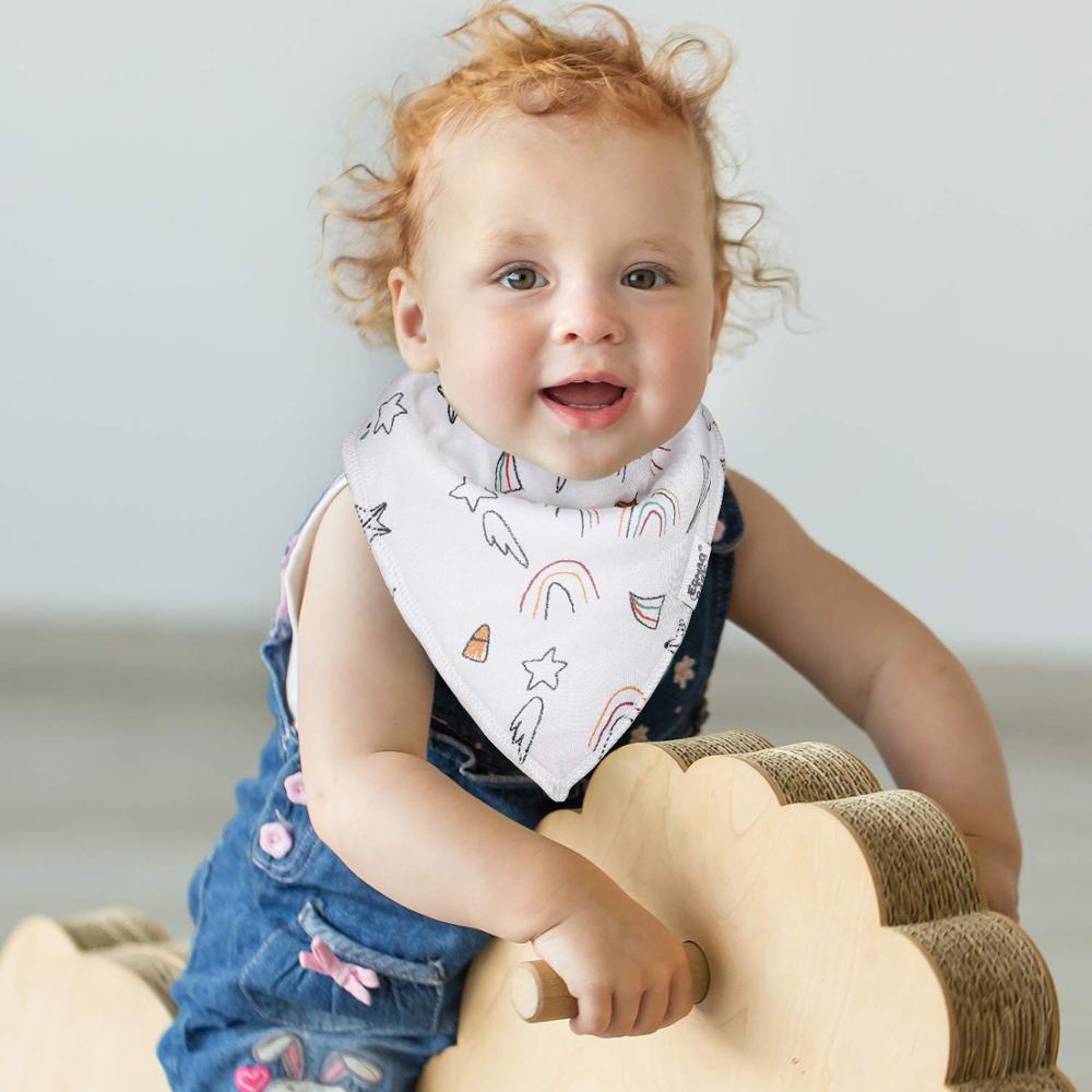 Baby Bandana Sabbern Lätzchen unisex 10 Stck Lätzchen einstellen für sabbern & Zahnen 100% Bio-baumwolle Neugeborenen Saugfähigen Hypoallergen Lätzchen