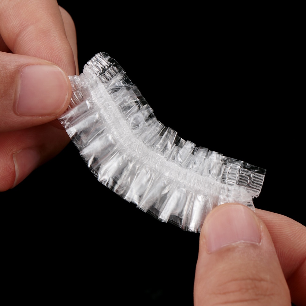 50pcs Disposable Waterproof Ear Cover For Bath Shower Salon Ear Protector Cover Caps Dyeing Hair One-off Earmuffs