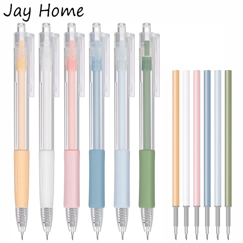 Herramienta de corte de pluma para manualidades, cortador de pluma de papel de 6 piezas, cuchillo de precisión para manualidades, corte, tallado, suministros de álbum de recortes