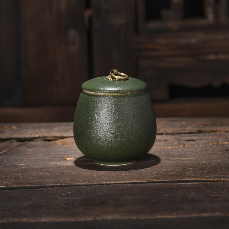 Słoik na herbatę ceramiczny, do kawy, do żywności, szczelny, do gospodarstwa domowego, odporny na wilgoć, do przechowywania, przenośne pudełko podróżne, pojemnik do przechowywania, do domu: Niebieski